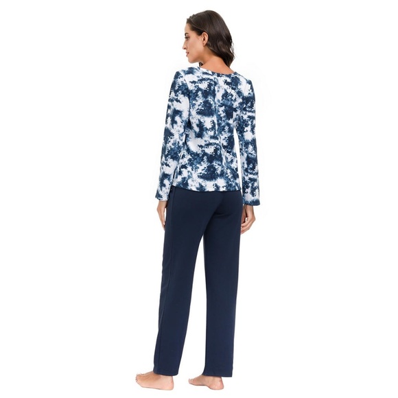 New Wake & Wear Women's 2 Pc Tie Dye Lounge Set - Picture 4 of 15
